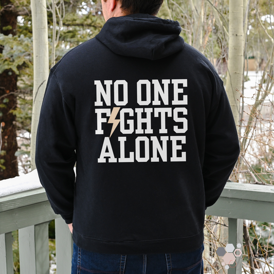 No One Fights Alone Double-Sided Hoodie