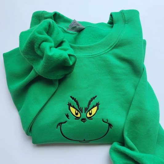 You’re a Mean One, Mr Grump Embroidered Crew