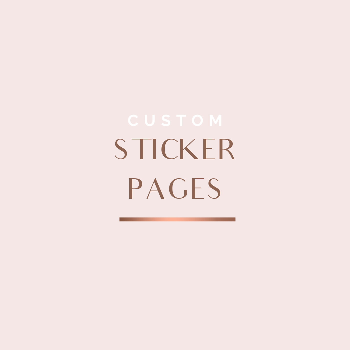 Custom Sticker Pages