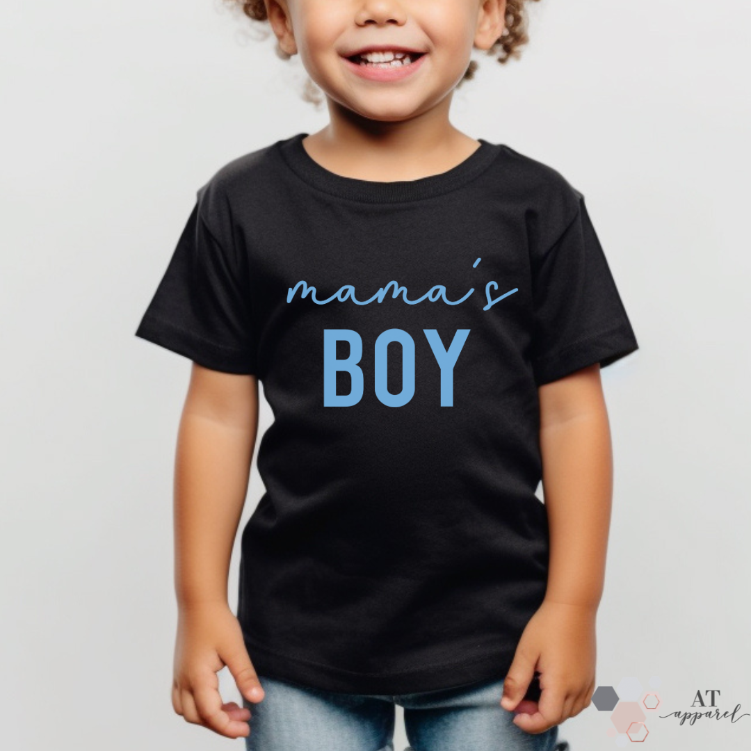 Mama's Boy Youth Tee in Black