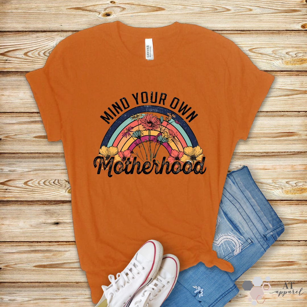 Mind Your Own Motherhood Tee in Burnt Orange