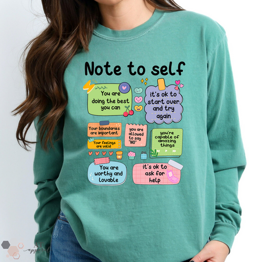 Note to Self Long-Sleeve Tee