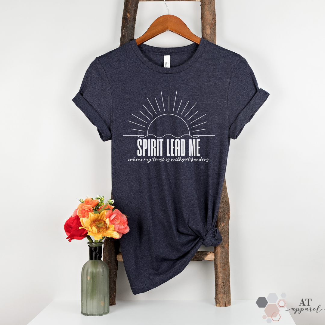 Spirit Lead Me Tee in Heather Midnight Navy