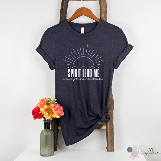 Spirit Lead Me Tee in Heather Midnight Navy