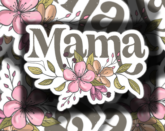 Mama Floral Sticker