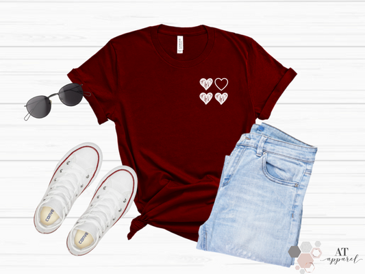 1 in 4 Heart Pocket Tee