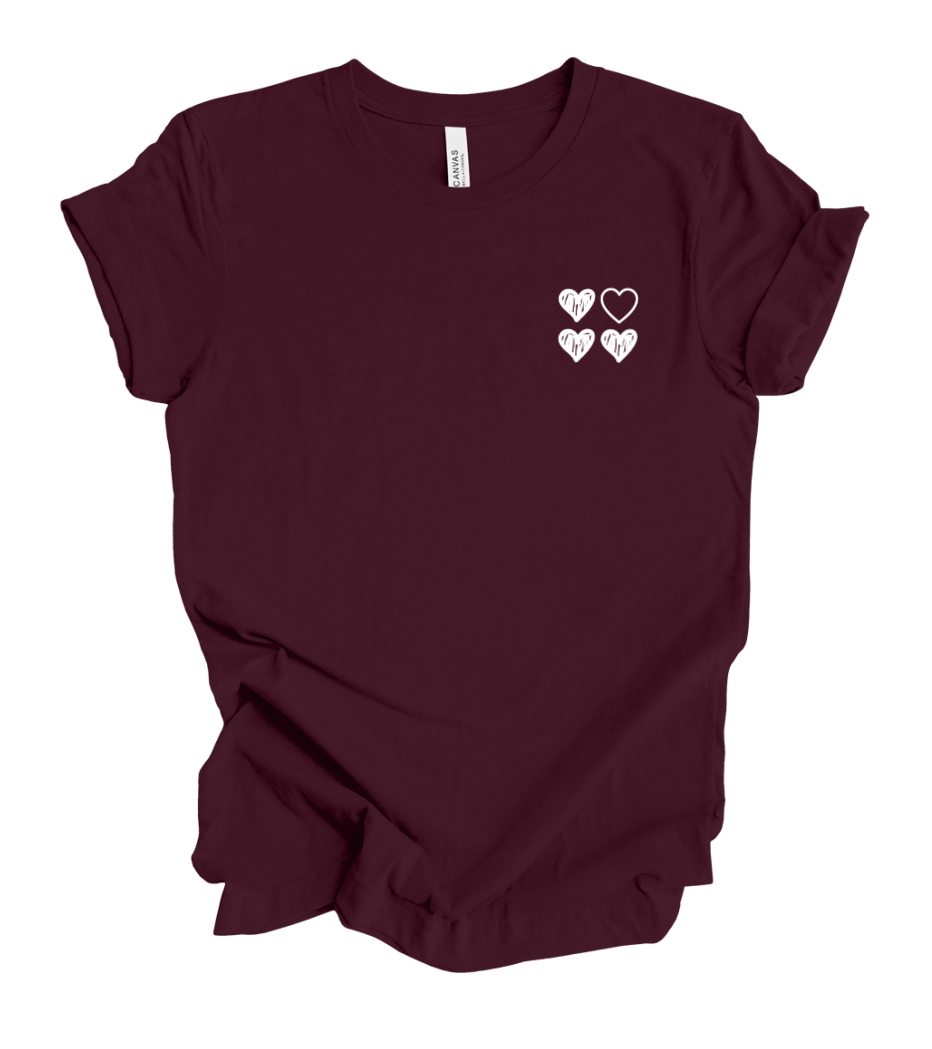 1 in 4 Heart Pocket Tee