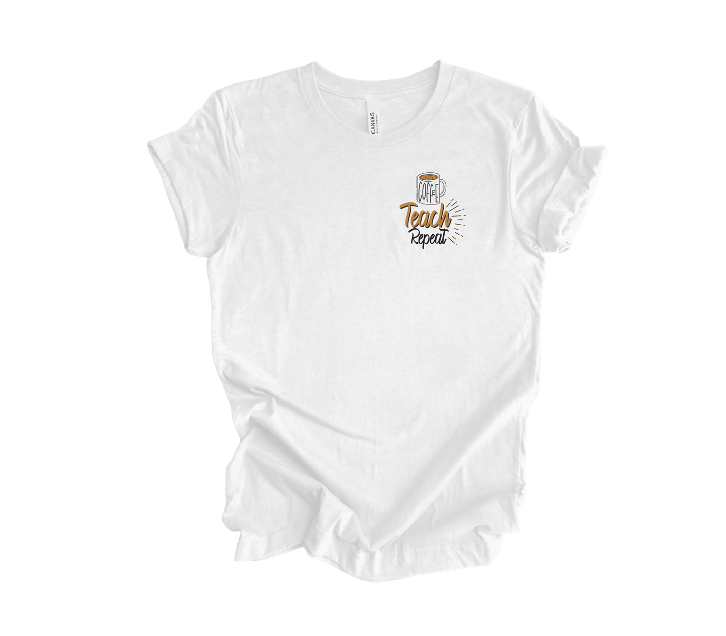 Coffee Teach Repeat Pocket Tee