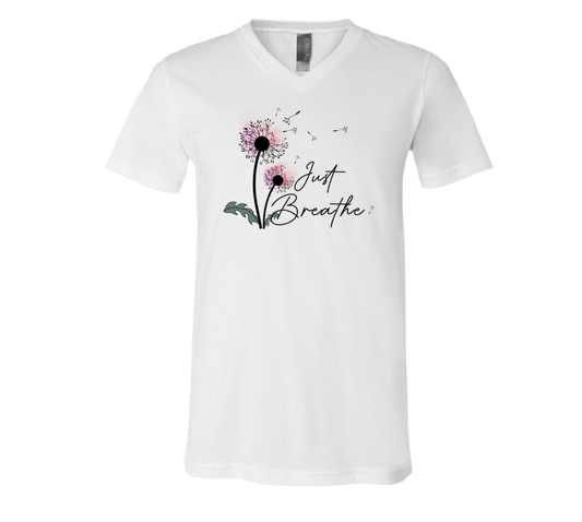 Just Breathe V-Neck Tee