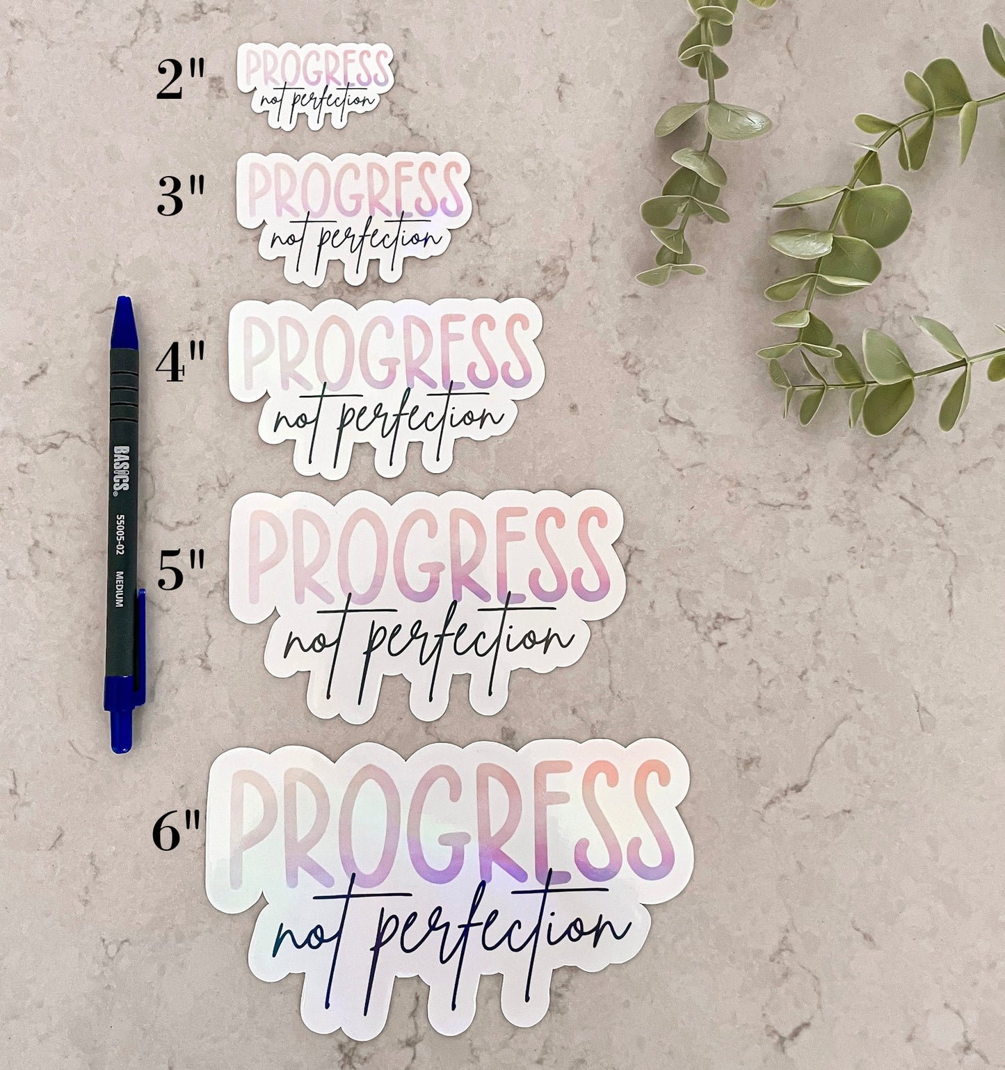 Progress Not Perfection Sticker