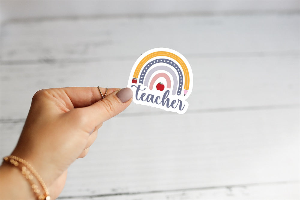 Teacher Rainbow Sticker