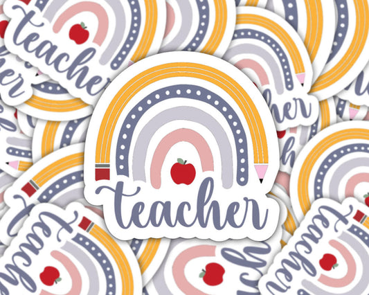 Teacher Rainbow Sticker